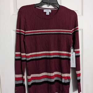 Liz Claiborne Multicolor Striped Knit Top